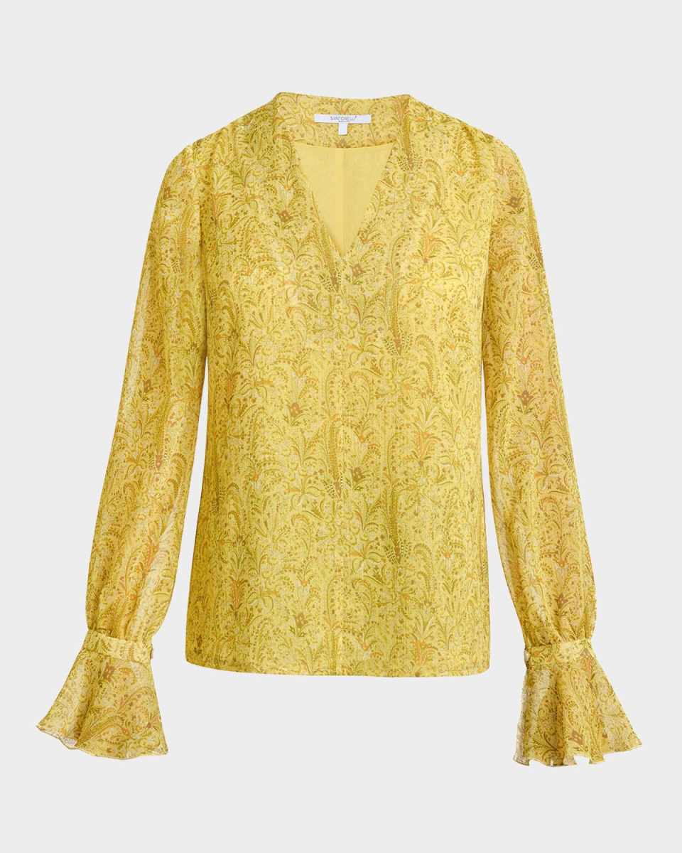 Rue Floral-Print Georgette Blouse
